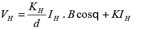 以利用霍爾元件的方式為例，霍爾效應(yīng)符合以下的關(guān)系式